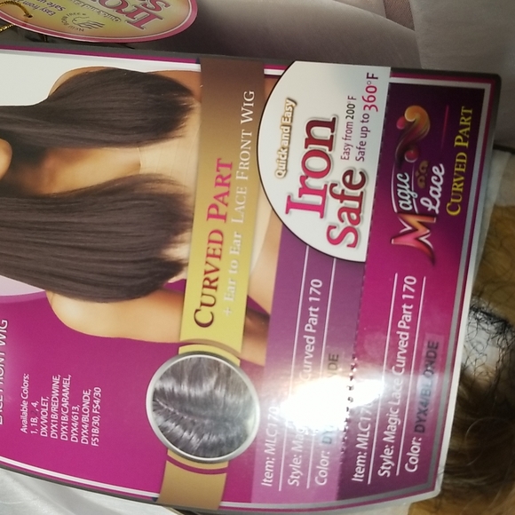 New Born Free Blonde Ombre Wig Magic Lace Front Curved Part Heat Safe Straight - Picture 6 of 9